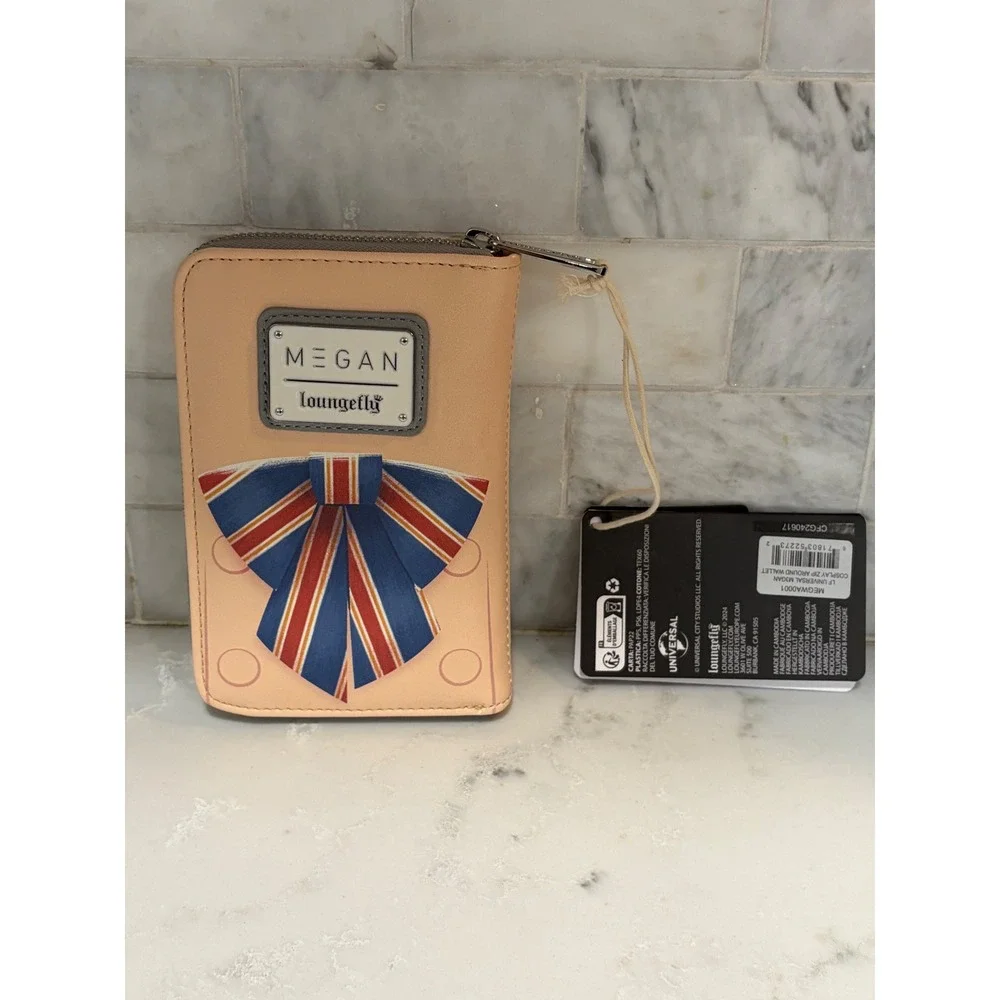 Loungefly M3GAN‎ Cosplay Zip Around Wallet Lenticular Horror Tan MEWA0001 NWT